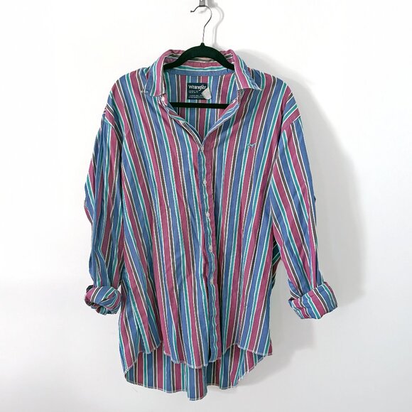 vintage 90s wrangler western button down - Picture 2 of 13
